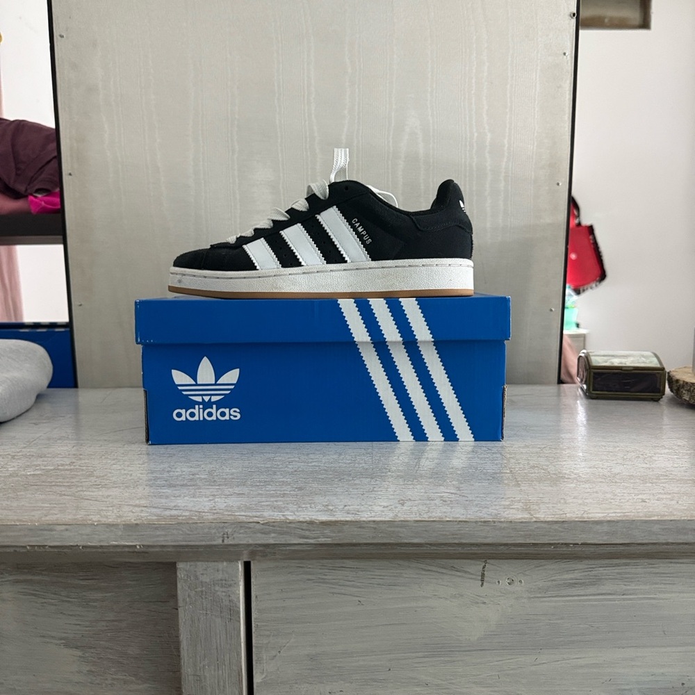 Adidas black and white campus